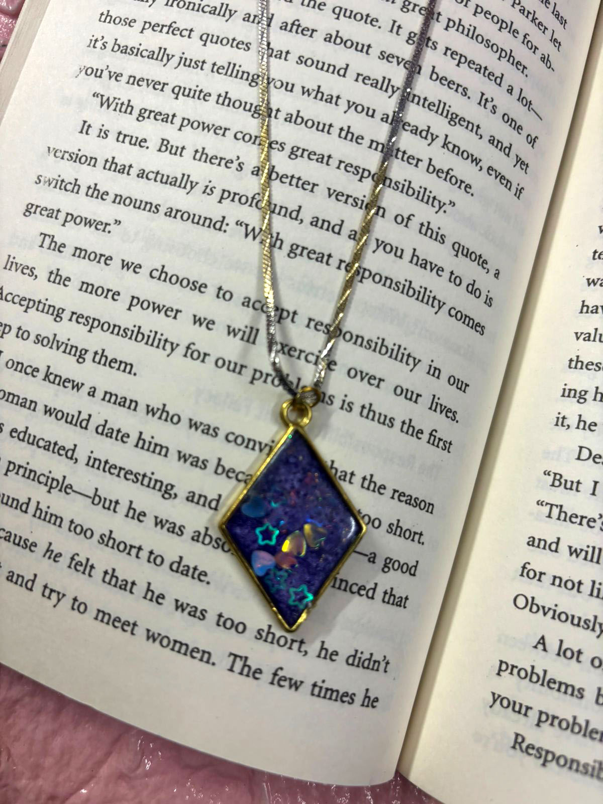 Cosmic Resin Pendant