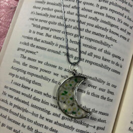 Crescent Moon Resin Pendant